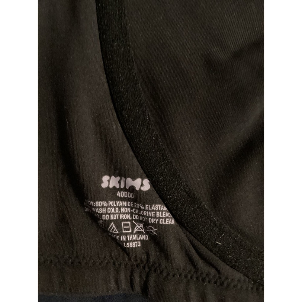 SKIMS Fits Everybody Unlined Demi Bra Onyx Black 40DDD BR-UWR-2293 NWT - Picture 3 of 5